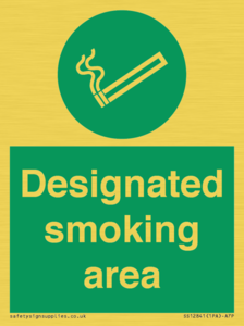 Designated smoking area